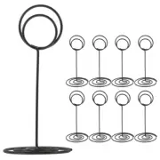 10 Pcs Metal Number Plate Clip Table Holders Standing Card Travel