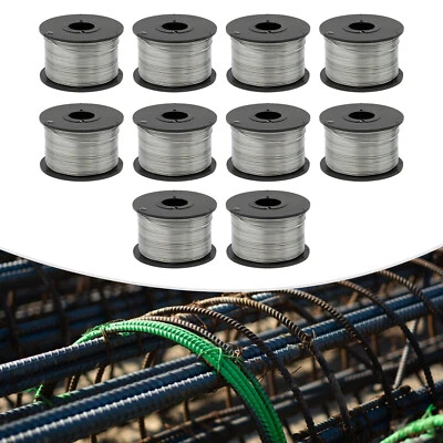 10 Rolls Iron Wires Universal Tie Wire For Rebar Bundling Machine 110m/360.89ft