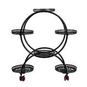 Plant Stand with 6 Pot Holders on Wheels for Easy Moving Indoors 4 Layer
