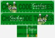 Code 3 Adhesive Vinyl Trailer Decal - Gordon's Gin - 1/50 1/76 1/148 1/87 1/64