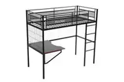 X Rocker Icarus XL High Sleeper PC Gaming Single Bunk Bed Frame w Built In Desk