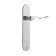 Iver Stirling Door Lever Handle on Oval Backplate Brushed Chrome
