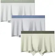 [Maiyifu-GJ] 3 Pack Mens Moisture-Wicking Boxer Briefs Soft Breathable Underwear Trunks Lightweight Comfortable Underpants, Color34, Medium, Color34, Medium
