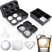 Large Ice Cube Trays Silicone Ice Cube Molds for Freezer with Lid Reusable Whisk