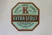 13 Fl Oz KALGOORLIE EXTRA STOUT LABEL by KALGOORLIE BREWING c1960s EXCELLENT