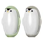 Penguin Lint Roller Reusable Lint Remover Portable Lint Roller (Green and Grey)