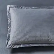 NNEDSZ Set of 2 Super Soft Corduroy Velvet Standard Pillowcase - Steel