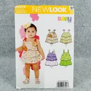 New Look 6218 Tiered Bodysuit Dress Babies Infants Size NB L Sewing Pattern