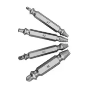 4Pcs/Set Screw Extractor Kit Guide Broken Damaged Bolt Remover Drill Bits New