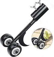 Hook Weed Remover Tool, Patio Weeding Tool with Wheels Weed Puller, Rolling Weeder for Garden, Weed Removing Tool for Cleaning between Slabs, Block, Paving, Driveways, Patios Lawns (Sickle hook)