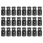 24pcs Metal Cord Locks 0.16" Diameter Spring Loaded Stop Toggle Fastener
