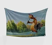 Bolcagob Chicken Joe Flag 3x5FT Funny Cool Flag Banner Surf's Up Vibrant Colors for College Dorm Room Decorations Double Sewing Edges and 4 Shiny Brass Grommets (3x5FT)