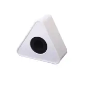 Interview Microphone Station News Logo Triangle Flag White Triangular
