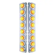 Peterbilt Air Cleaner Bracket Beehive Lights & Bezels - Amber LED/Amber Lens