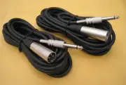 2 PACK x 6FT XLR 3Pin MALE to 1/4" MONO Plug Mic Microphone Audio Cord Cable