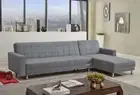 Foret 5 Seater Sofa Bed Modular Corner Lounge Recliner Chaise Couch Fabric Grey
