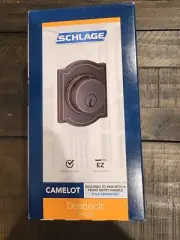 Schlage B60 Series Camelot Aged Bronze Single Cylinder Deadbolt