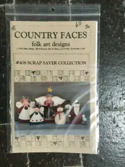 "SCRAP SAVER COLLECTION" - #408 - COUNTRY FACES FOLK ART DESIGNS - NEW
