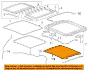 GM OEM 14-20 Impala Roof Sunroof-Sunshade 23133736