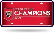 Rico Industries NHL Hockey Florida Panthers 2024 Stanley Cup Champions Metal Auto Tag 6" x 12" - Great for Truck/Car/SUV