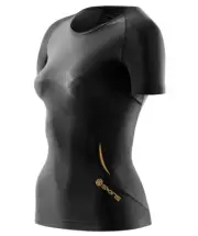 Skins A400 Womens Compression Short Sleeve Top (Black) HOT BARGAIN