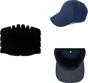 [Shapers Image] 4 Count EVA Foam CapPro Baseball Crown Shaper Inserts for Fitted Caps Snapback Hats Washable Reusable Liners, Black, One Size