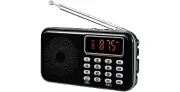 Portable FM Radio MP3 Player With Speaker LED Light Voice Recording