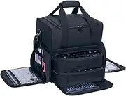 [Generic] Nail Polish Bag - Nail Varnish Storage Case | Nail Polish Organiser | Nail Polish Holder | Nail Box Storage Case | Nail Kit Bag Holds 70 Bottles with Holder & Shoulder Strap for Nail Stuff & Tools