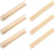 INOOMP Wooden Domino Bases Multi-Purpose Rack for Letter Cards Domino Tiles Display Stand 6 Pack