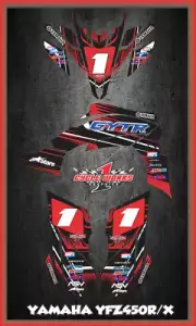 Yamaha YFZ 450R 450X EFI ATV DECALS SEMI CUSTOM GRAPHICS KIT PRIMAL4