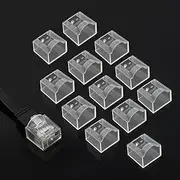 RJ45 Plug Protector Dust Covers Semitransparent 30 Pcs Click on/Lockable, Ethernet Plug Sheath Cable Plug Connector Cover for RJ45 CAT5e/Cat6/Cat7/Cat8