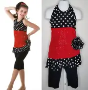 That's What Girls Do Child 6x7 Jazz Tap Dance Costume Capri Pants & Top