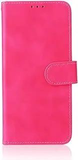 [YukeTop] Case for Oppo A16s, PU Leather Flip Folio Wallet Cover, with Card Slots, Case Cover for Oppo A16s.(Rose Red)