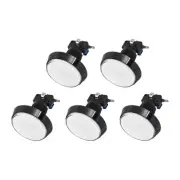 Game Round Push Buttons White LED Light with Micro Switches 60mm/12V/5 Pcs