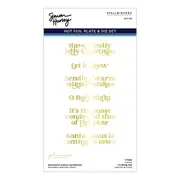 Simon Hurley Wonderful Winter Sentiments Glimmer Hot Foil Plate & Die Set