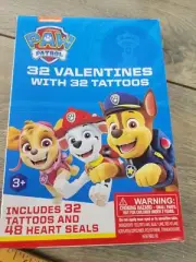 Nickelodeon Paw Patrol 32 Valentines with 32 Stickers. Includes 48 Heart Seals