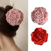 Agirlvct Hair Clips Flower, 2 Pack Large Hawaiian Claws Clips,3.15 Inch Floral