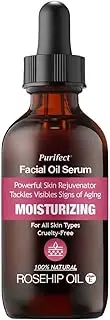 Purifect Moisturizing Rosehip Facial Serum with Vitamin E Oil, Anti-Aging Serum for Face, Rosehip Oil Renews and Lightens Dark Spots, Vitamin E Repairs and Moisturises 60ml