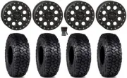 System 3 SB-7 15" Wheels Black (6+1) 30" Intersect Tires Sportsman RZR Ranger