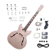 Electric Guitar Kit Semi-Hollow Guitar body 22fret 24.75" Scale Guitar Neck