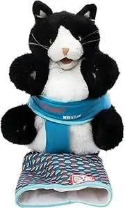 Cat Wrestling Plush Toy with Hand Glove Design