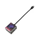 Red Blue Star Projector Night Light USB Car Roof Flashing Music Dance Romantic