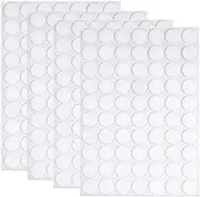 XPEX Pack of 280 20 mm Double-Sided Adhesive Dots, Transparent Round Stickers, No Marks, Waterproof Dot Stickers for Festival Decoration, b, A