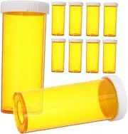 MOLUCKFU 10pcs Pill Dispensing Bottles Empty Pill Bottle Pp Orange