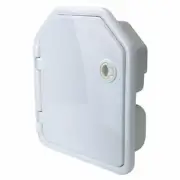 NEW Recessed Storage Locker 2 Shelf - White polished ABS - Made in Italy