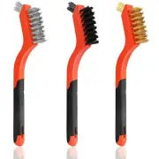 3pcs Wire Brushes for Cleaning Rust, Upgrade Wire Brush Set - Brass/Stainless...