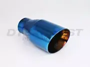 DT-24017ACU EXHAUST TIP BLUE BURN DOUBLE WALL ANGLE 2.25" INLET 3.5" OUTLET