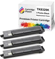 3-Pack Black Non-Genuine Toner Cartridge for Kyocera TK-8329K TK8329K (18,000 Pages) for TASKalfa 2551ci