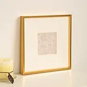 Square Picture Frames Aluminum Alloy Photo Frame Family Photos Gift 7 inch（17.8 * 17.8cm）square gold