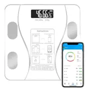 Smart Digital Bathroom Body Fat Scale 180KG Bluetooth Scales Weight for BMI Water-White
